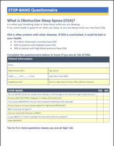 Sleep Apnea Questionnaire PDF